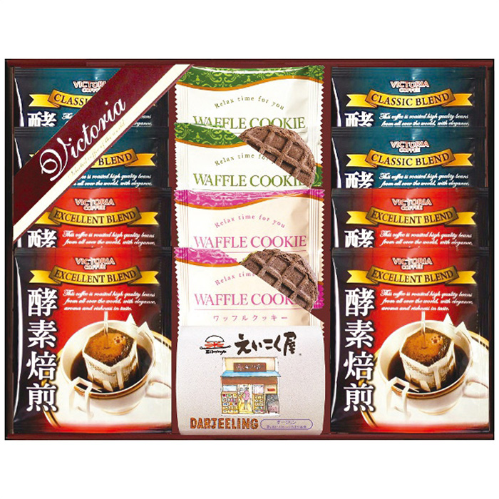ドリップコーヒー&紅茶・ワッフルクッキーセット VEM-20