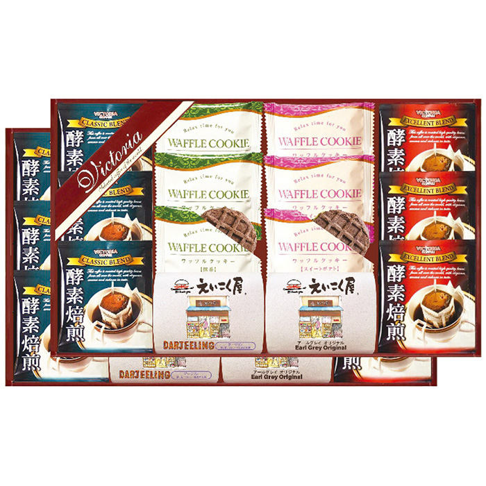 ドリップコーヒー&紅茶・ワッフルクッキーセット VEM-50